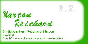 marton reichard business card